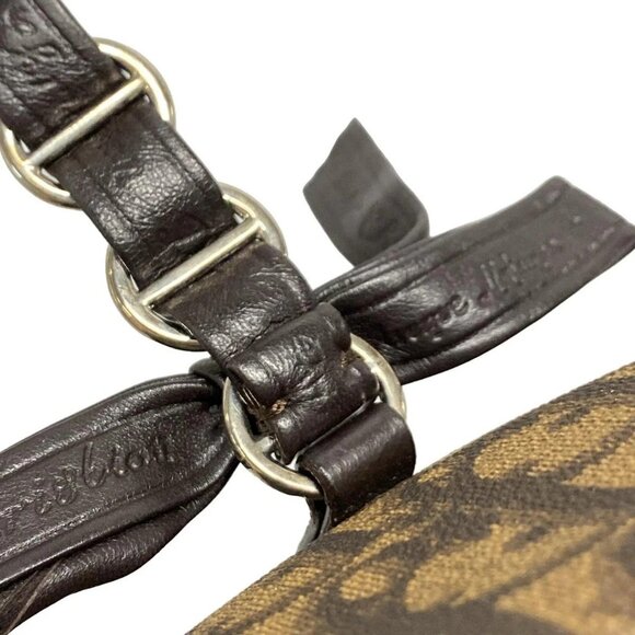 Auth DIOR/ChristianDior Trotter,Romantic - Dark Brown Brown PVC Leather Handbag - Picture 10 of 16